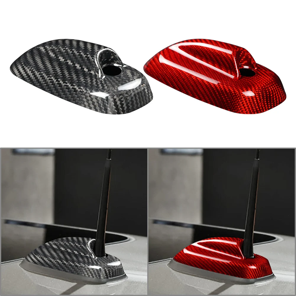 Car Shark Fin Antenna Cover Carbon Fiber Sticker For BMW Mini Cooper F55 F56 2013 2014 2015 2016 2017 2018 2019 2020