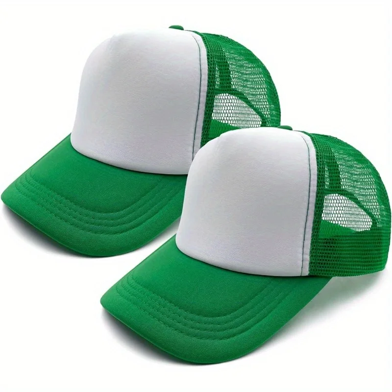 2Pcs Polyester Blank Sublimation Baseball Hats, Unisex Custom Printable Sublimation Caps