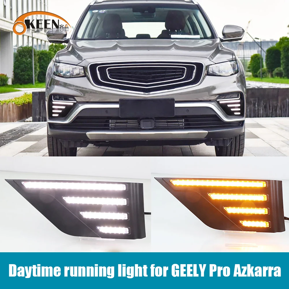 

OKEEN 2 шт. Светодиодный дневной ходовой светильник для Geely Boyue Proton PRO Azkarra 2020 автомобильные сигнальные тормозные лампы для вождения авто головной светильник s