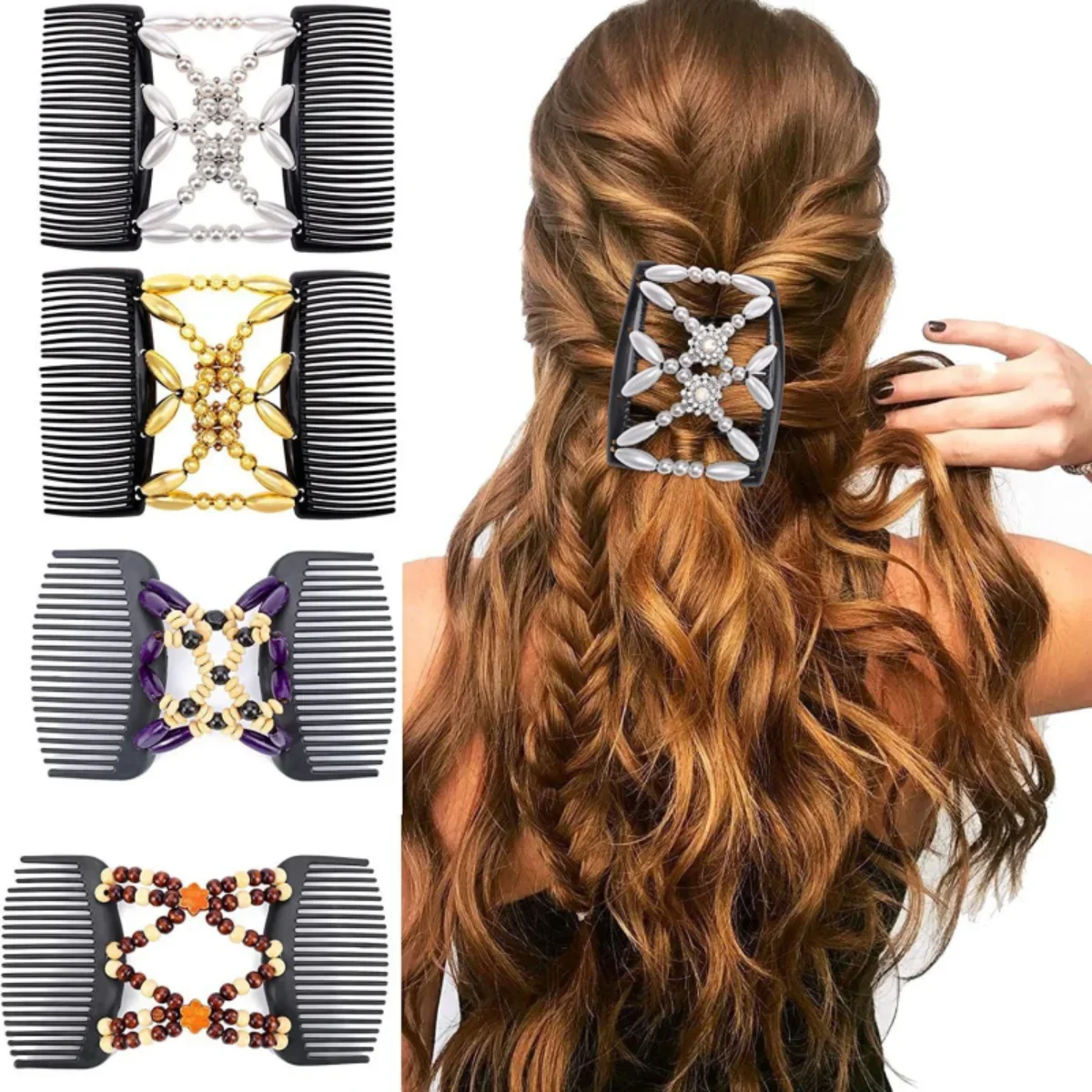 Vintage Creatieve Magische Haarkam Elastische Touwschijf Voor Vrouwen Hoofddeksels Haarclip Mode Haaraccessoires