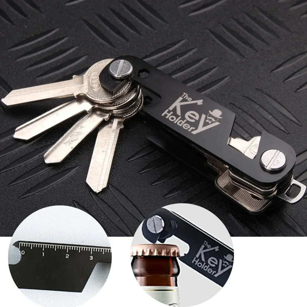 Men Gadgets Keychain Holder for Car Keys Key Organizer Wallet Compact KeySmart EDC Bottle Opener boyfriend gift Key Chain