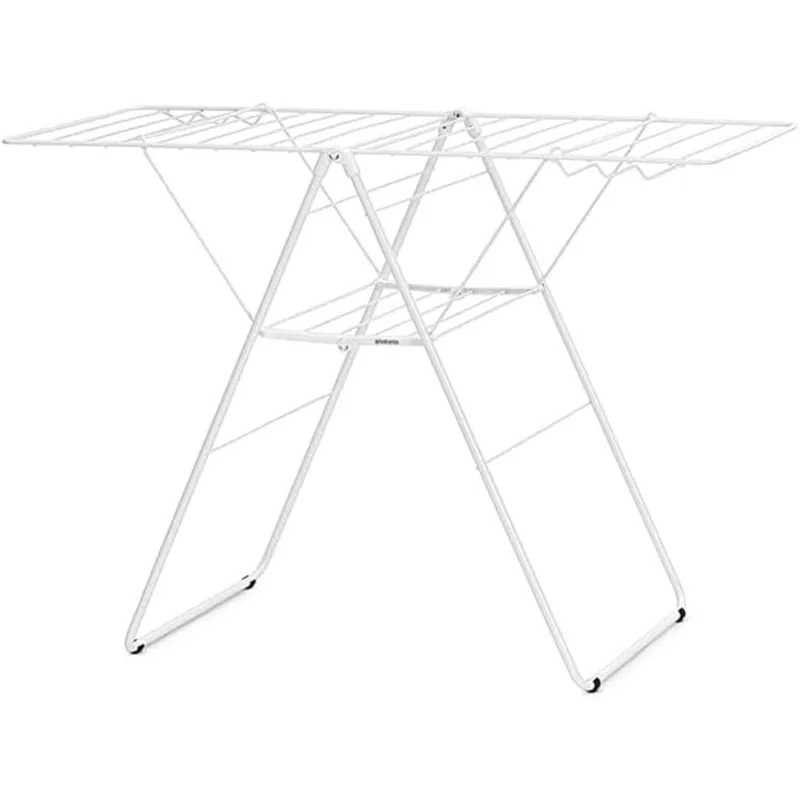 Laundry Drying Rack (67ft / Fresh White) Compact, Foldaway, Adjustable Indoor Stainless Steel Clothes Horse