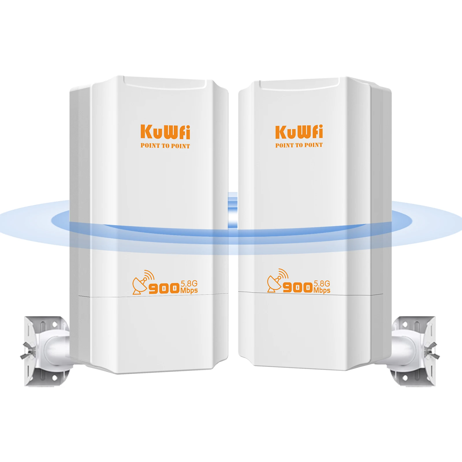 KuWFi 900Mbps Outdoor Wireless Bridge 5.8G WiFi Router Point to Point 1-3KM WiFi Extender Repeater Wifi Coverage For IP-Camera