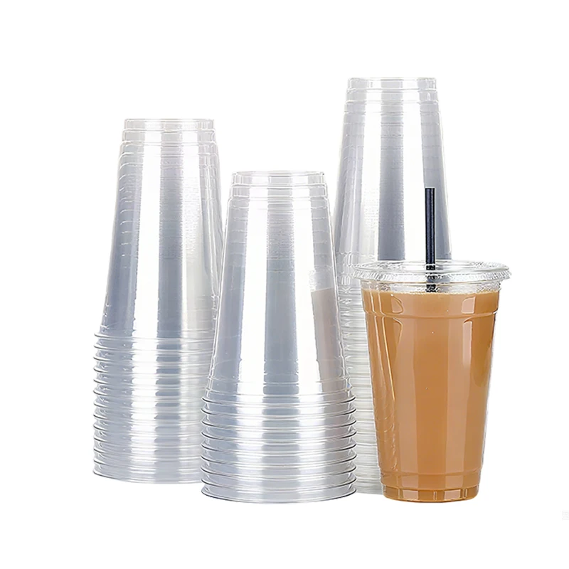 

50PCS Disposable Clear Plastic Cups Party Plastic Cups for Outdoor Picnic Birthday Kitchen Party Tableware Picnic