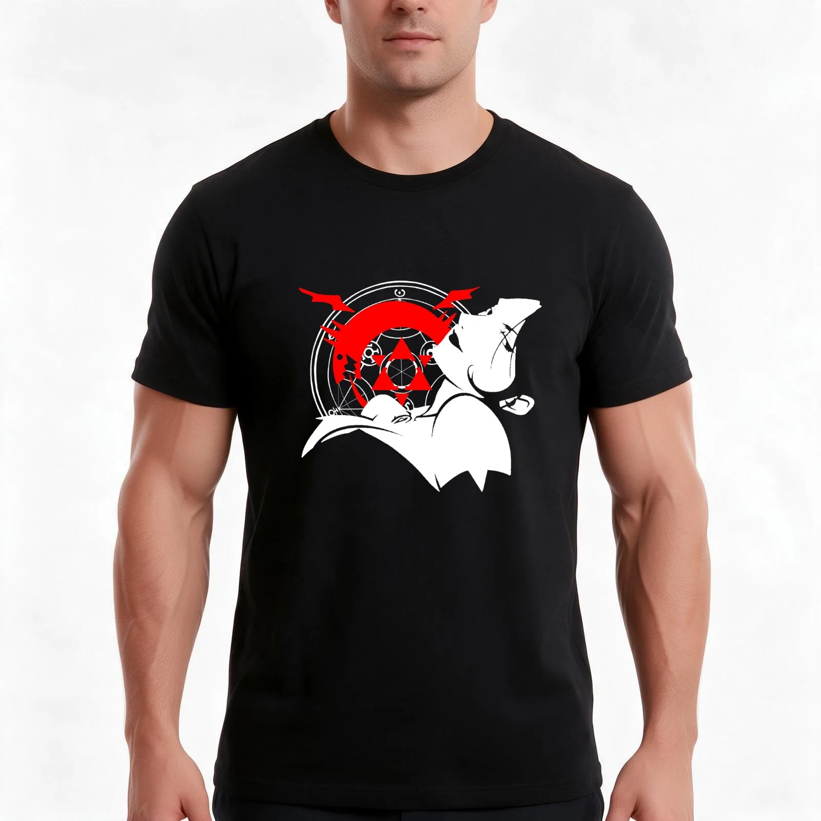 Lust, Human Transmutation, and The Ouroboros T-Shirt, Summer Casual Cotton Tee, Oversized Streetwear Tops, Vintage Graphic Print