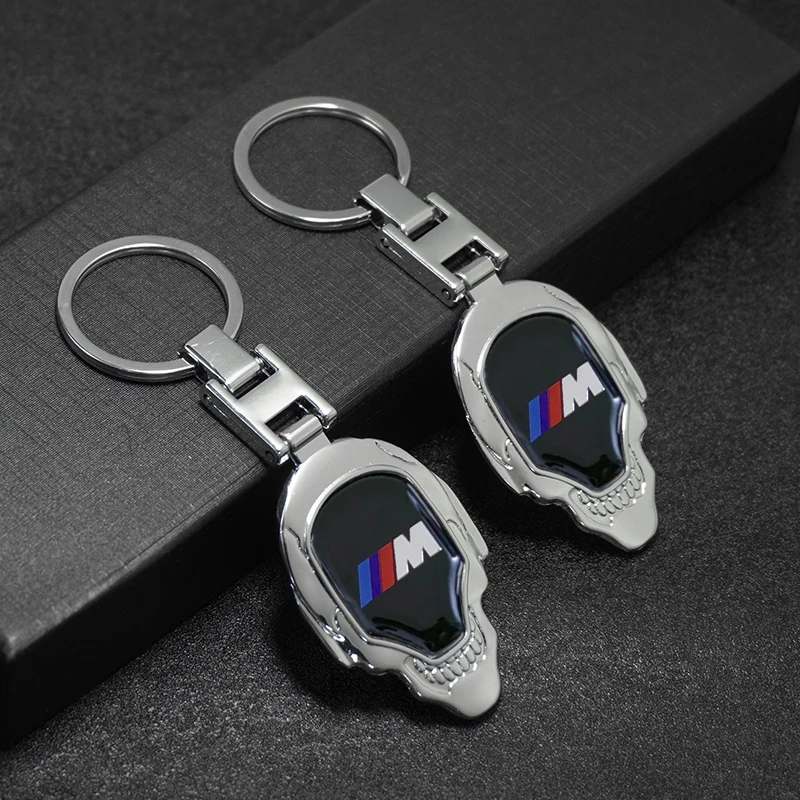 

Skull Styling Metal Alloy Keychain Car Key Ring Pendant For BMW M M3 M5 X1 X3 X5 X6 E46 E39 E36 E60 Car Gift Key Accessories