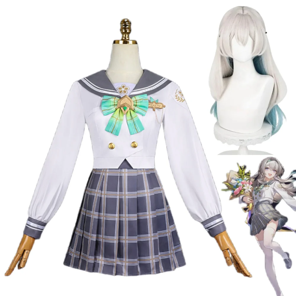 

Game Honkai Star Rail Firefly Cosplay Costume Wig JK Uniform