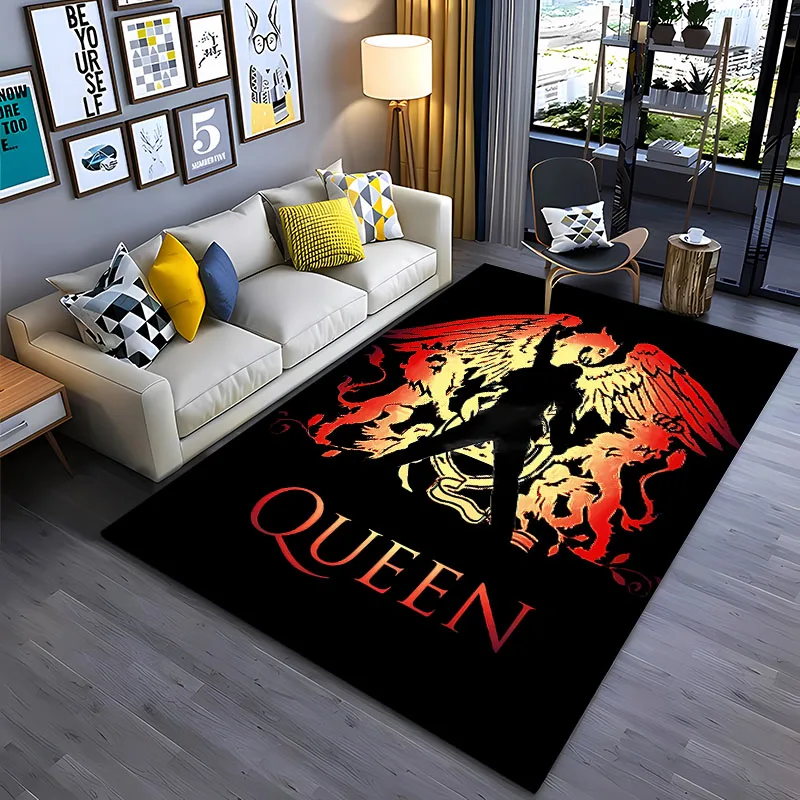 3D HD Printing Band Room Carpet Q-Queen Living Room Rugs Bedroom Sofa Doormat Kitchen Decor Mat Kid Game Non-slip Floor Alfombra