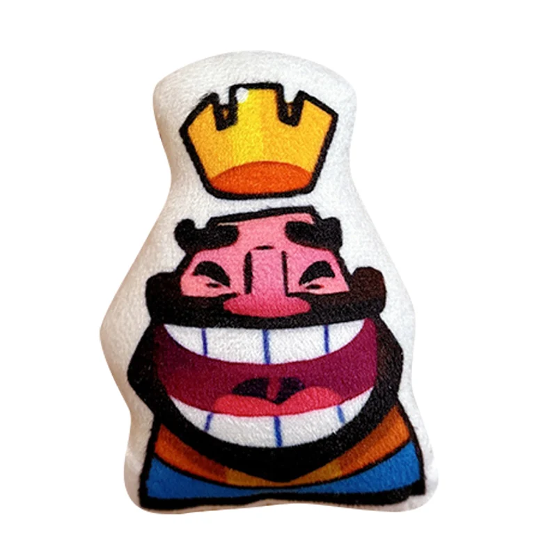 Game surrounding Cotton Figures Clash Royale King Expression Laughter Vocal Doll Pendant Custom Plush Keychain Toys Recordable
