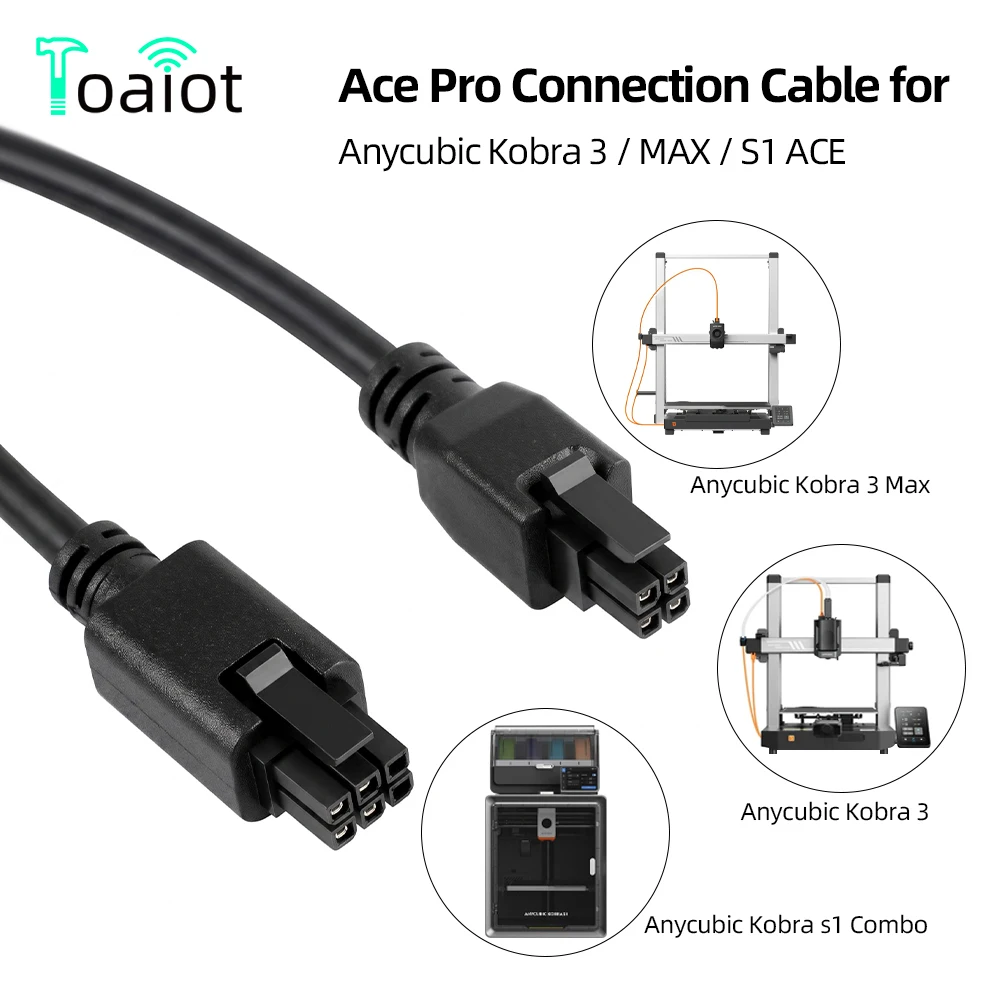 Ace Pro Verbindungskabel für Anycubic Kobra 3 / MAX / S1/S1C 3D-Drucker 4-Pin 1,5m Datenkabel für Kobra3D Druckerteile