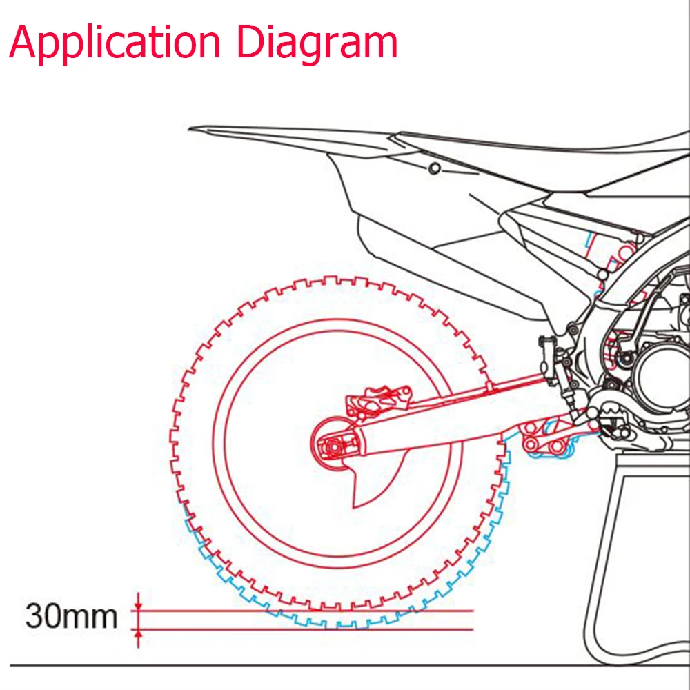 NICECNC For 2023 KTM EXC 300 XC-W 6D EXCF 500 450 350 300 250 200 150 125 XCW 2017-2023 Rear φ 46mm 50mm Suspension Lowering Kit - Image 3