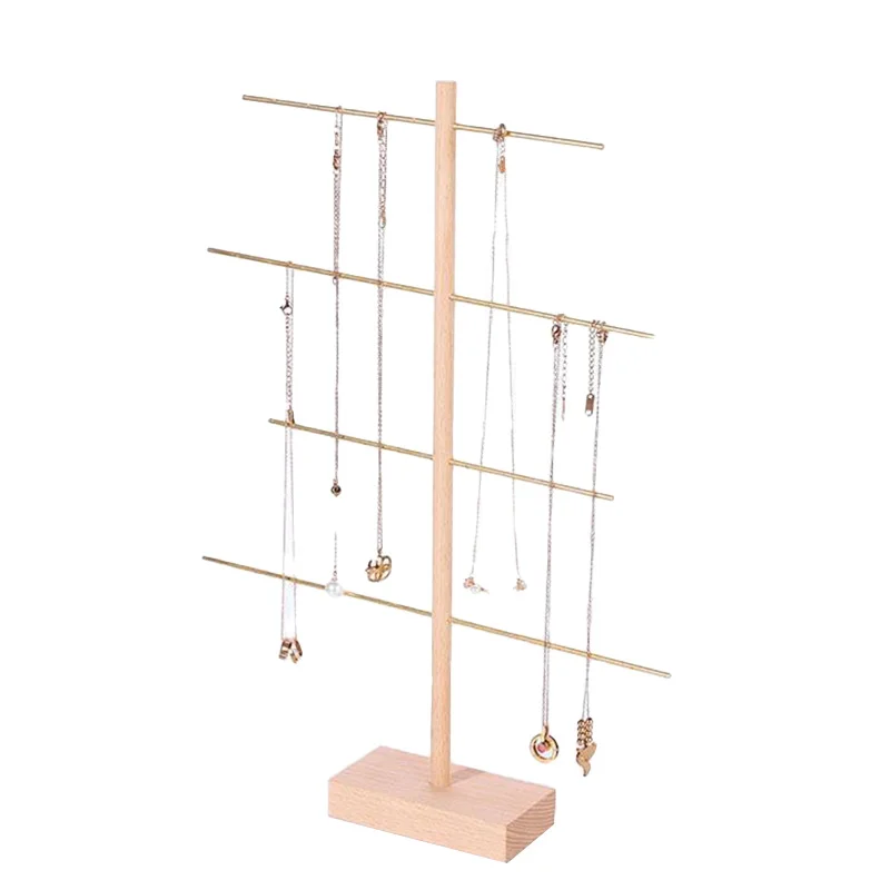 

Earring Display Stand Beech Earrings Simple Storage Multi-Layer Brand New Shoot Props