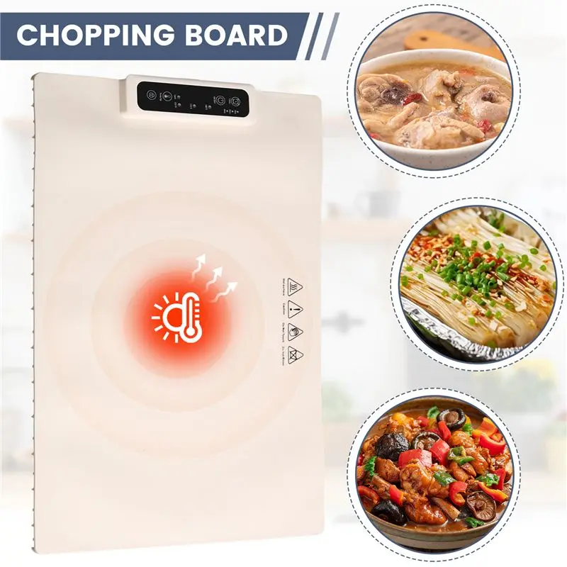 AA73 Food Warming Tray Mat Electric Roll Up Plate Warmer To Keep Food Warm & Hot With Adjustable Heat Level Temperature US Plug