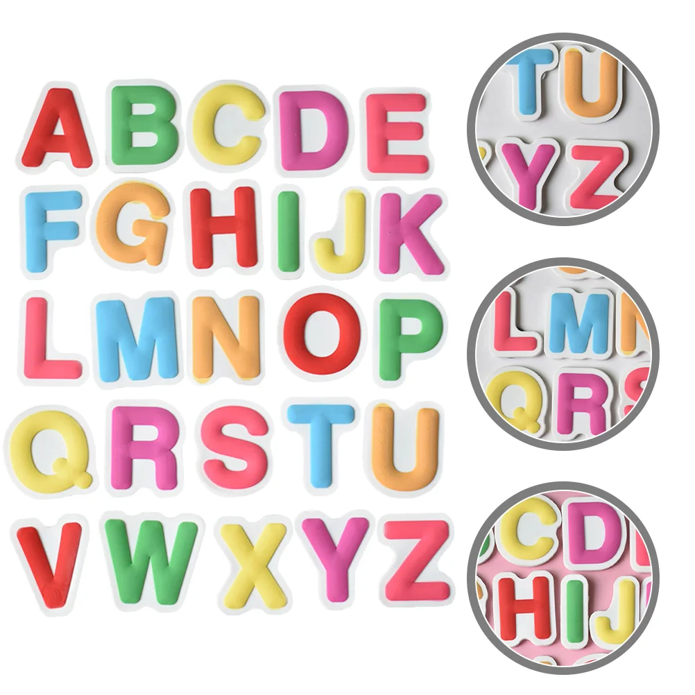 26 Pcs Fridge Magnet Refrigerator Magnets Letter Cognitive Stickers Creative Educational Alphabet Magnetic Toys for Toddlers