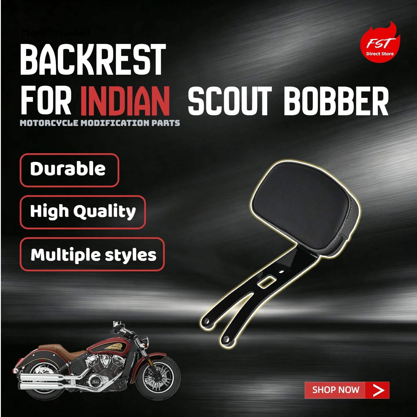 For Indian Scout Bobber Driver Backrest Motorcycle Modified Accessories