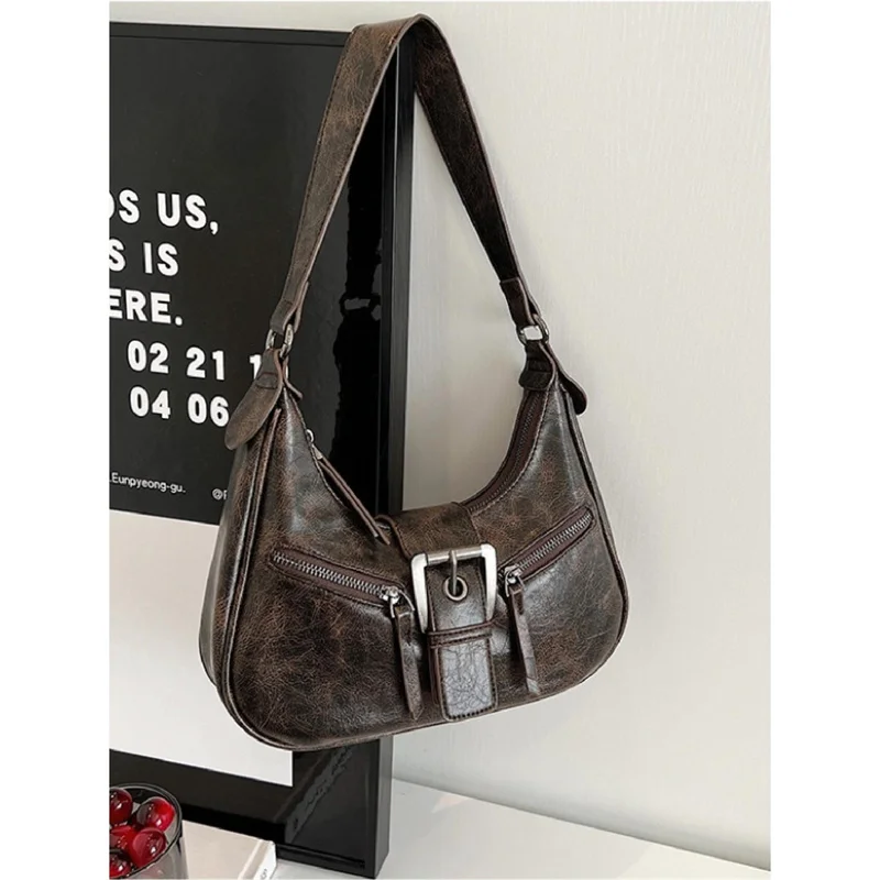 

Large Capaci Women's oulder Bag Underarm Retro Square Bag Commuter Versatile Handbag Casual Simple Sle Doughnut Bag