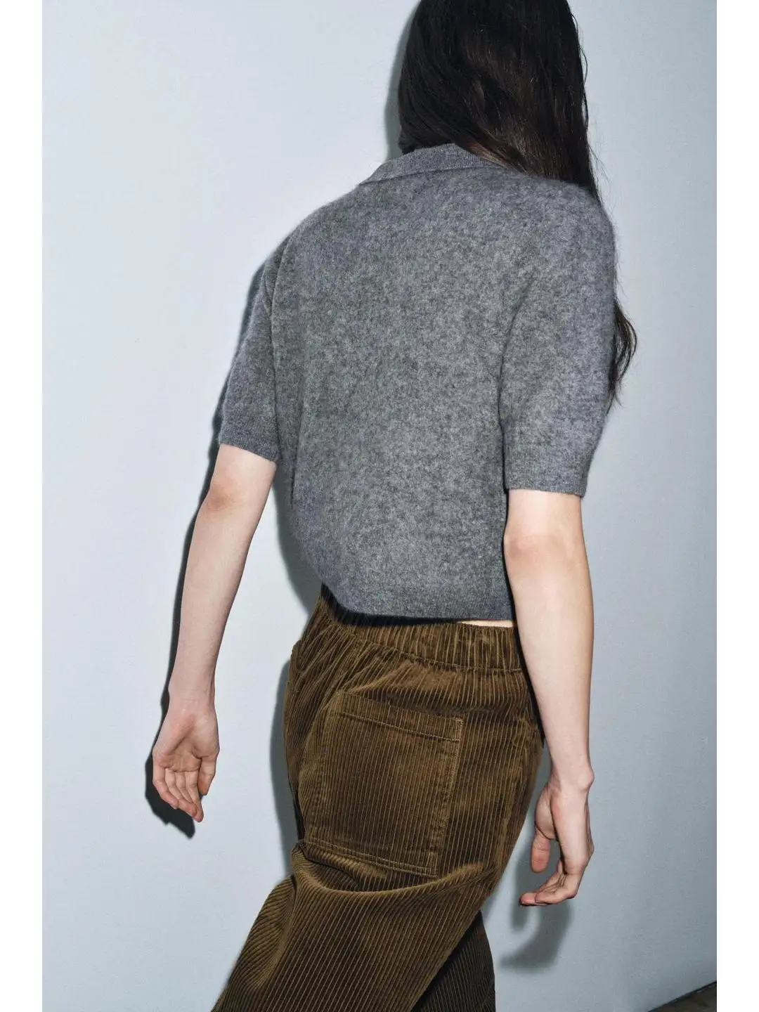 Ele Commuter Sle ort Sve irt ملابس خارجية محبوكة من مزيج الصوف القطني الناعم سترة مفتوحة للنساء لموسم الخريف