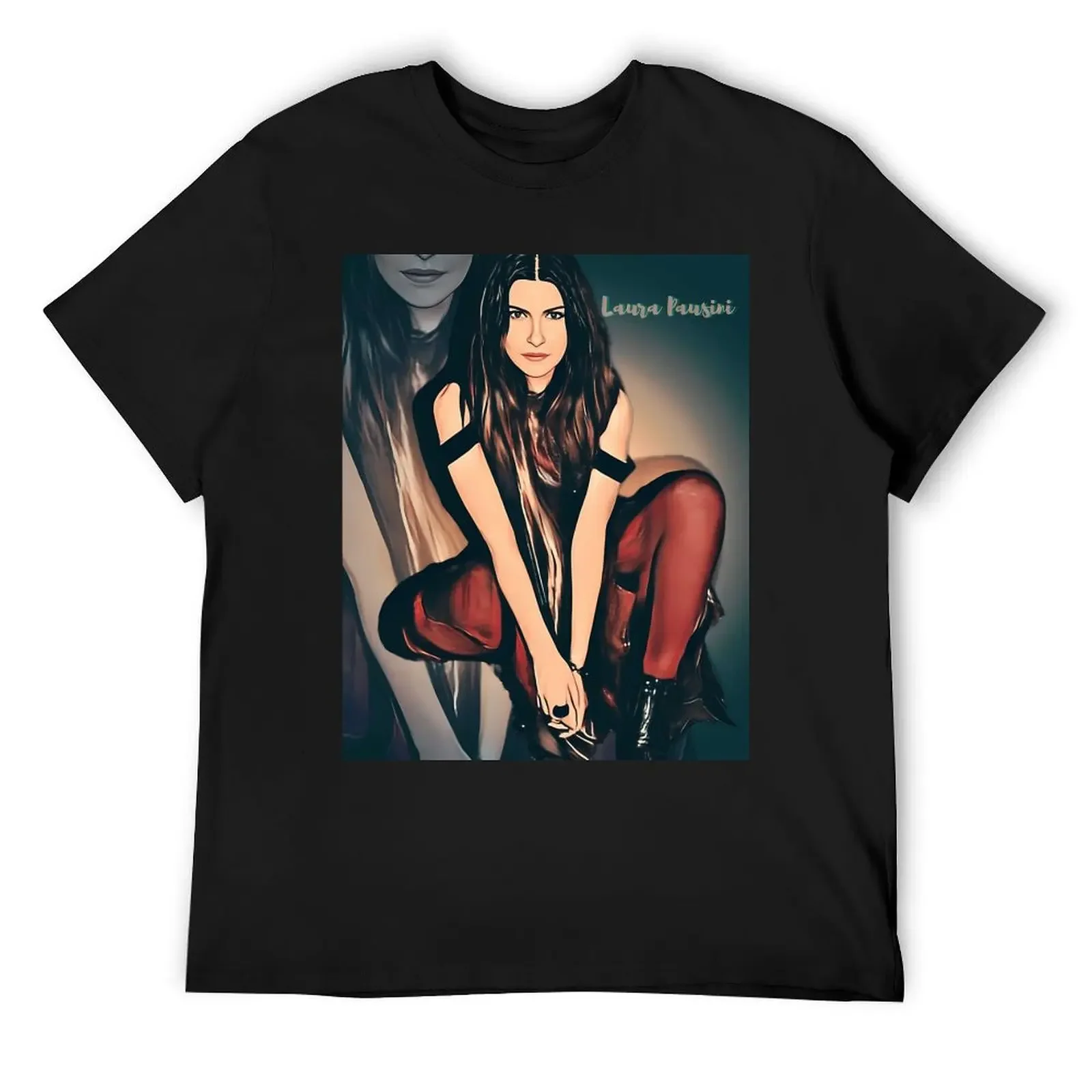 Laura Pausini T-Shirt anime figures shirts graphic tees heavyweights for a boy Men's t-shirts