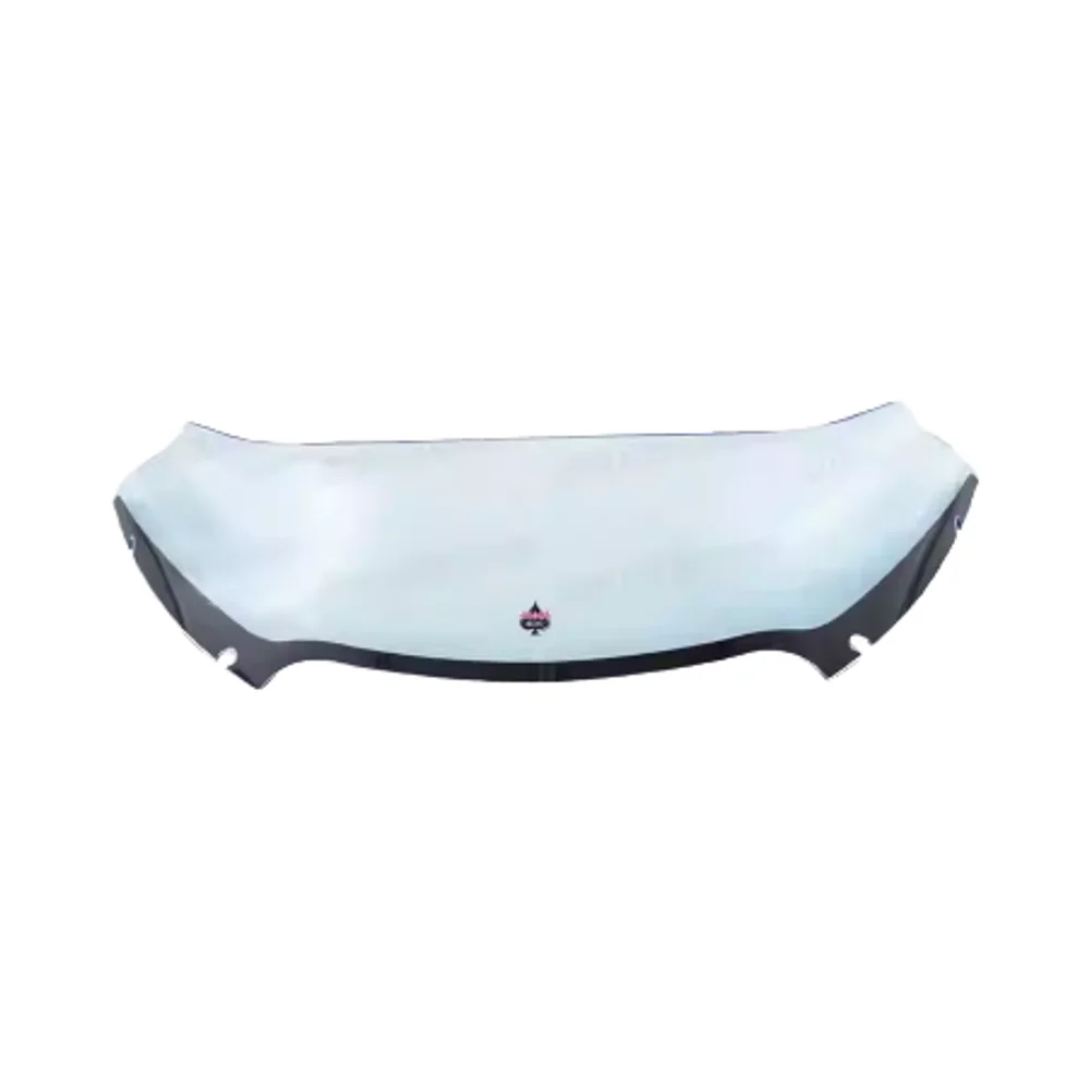 

6" 9-Fold Acrylic Color Motorcycle Windshield, Dual Light Spades for Heavy Touring Bikes