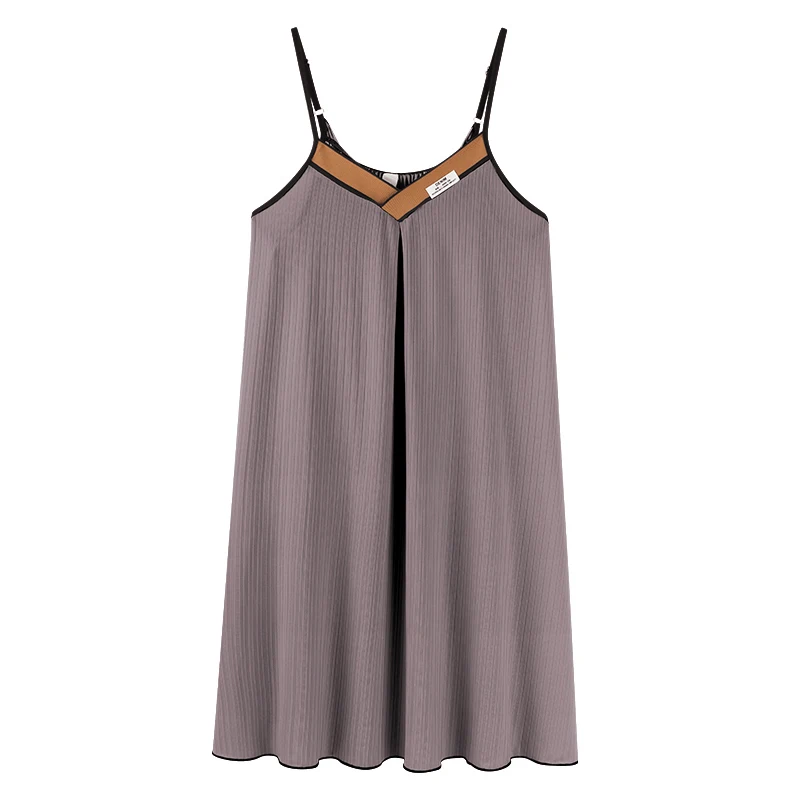 

Spaghetti Strap V-Neck NightDress Summer Women Nightgown Sling Sleeveless Sleepshirt Nightdress Modal Ice Silk Nightie Sleepwear