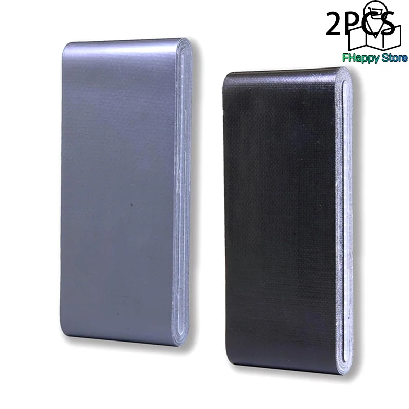 2 Packs Travel Size Silvery/Black Tape - Pocket-Sized, Flat, Thin, Mini Reels For Outdoor Repairs And Emergency Crafts