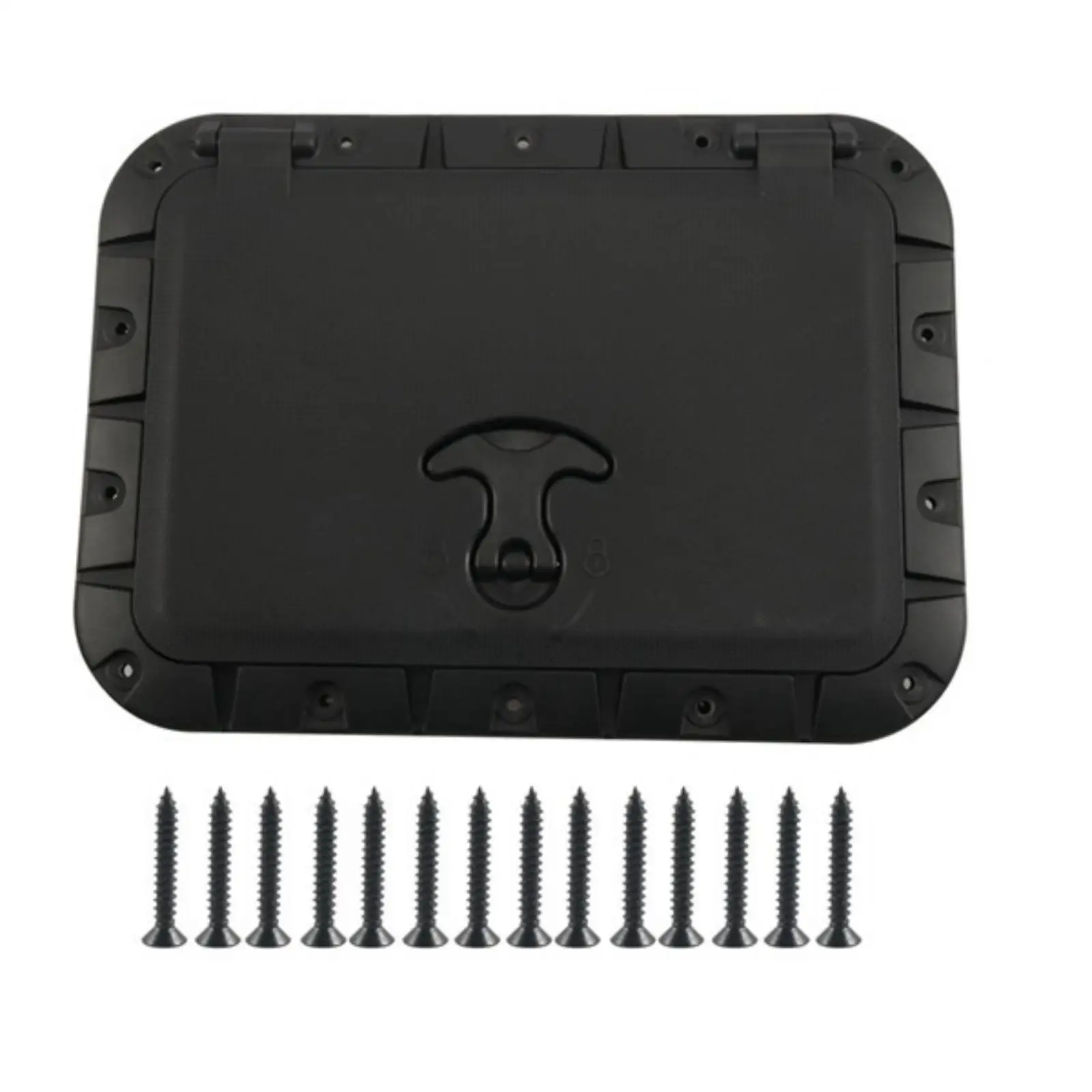 Kayak Boat Hatch Cover Rectangular Deck Access Door with Pre Drilled Frame and Center Pull Latch for Watercraft