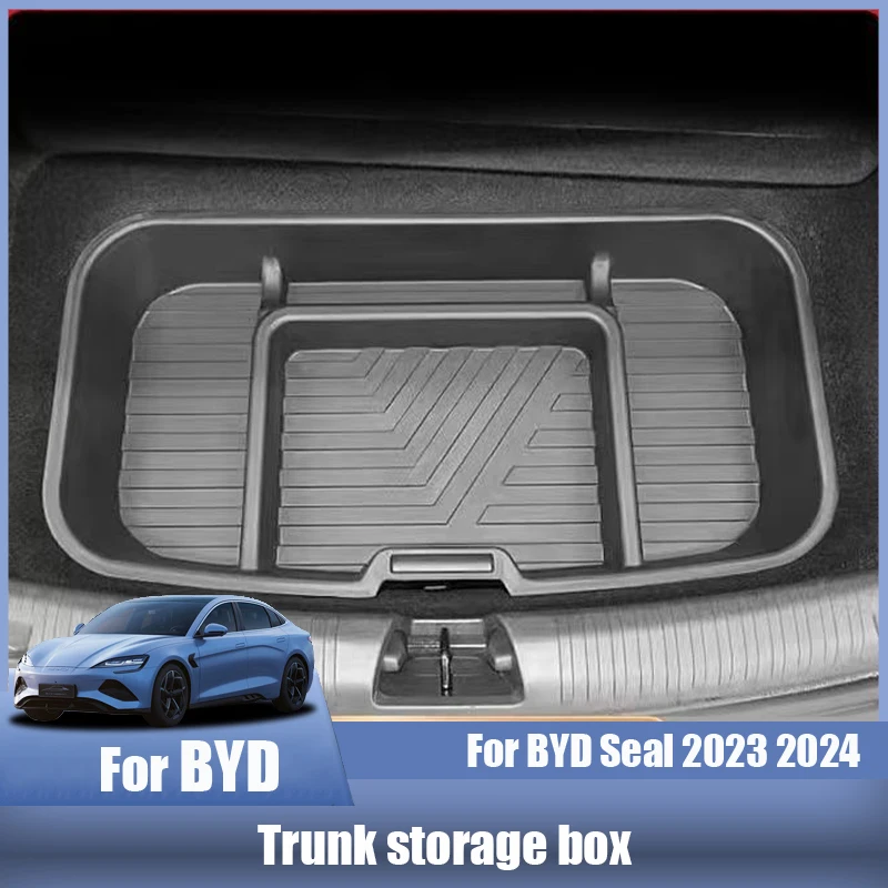 For BYD Seal 2023 2024 Tail box storage box Trunk storage box stowing tidying Scratch Resistent Automotive interior modification