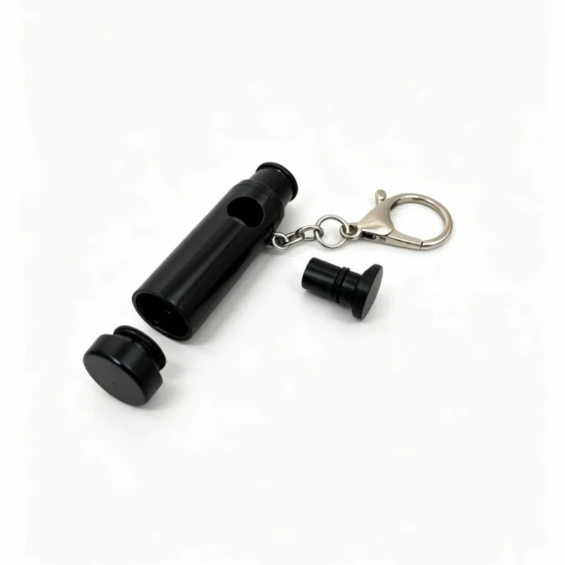Mini-Pfefferstreuer aus Premium-Metall, SnufBullet Gewürzspender, Tragbarer Reisebehälter mit Schlüsselanhänger – Detail 4