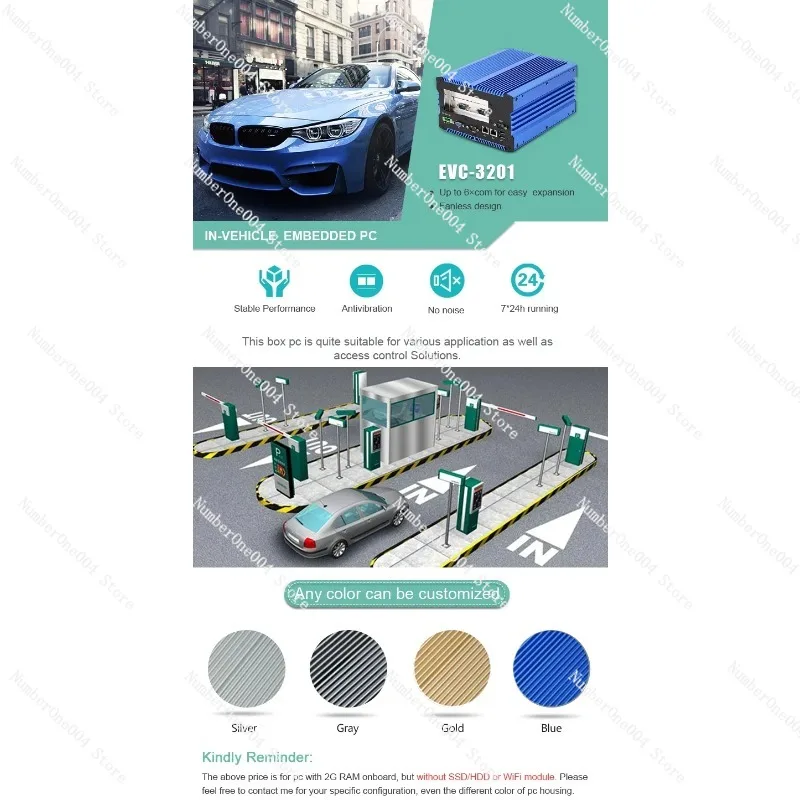 

Brand New Industrial Box Pc Embedded Computer with Rs-232/485/422 Hd Graphics 520 Host Box Pc I3