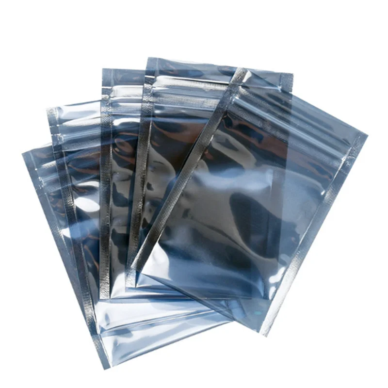 100PCS Customized anti-static self sealing bag semi transparent electronic component packaging bag