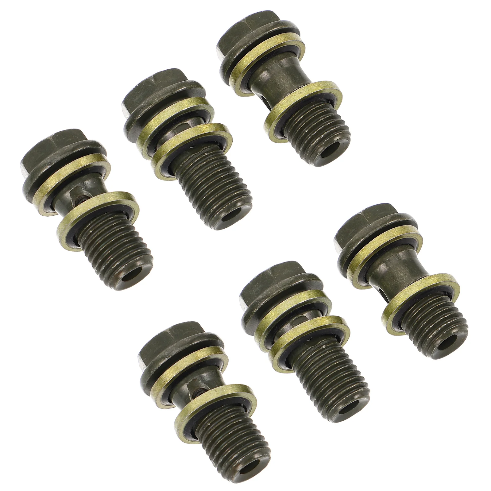 

6pcs Brake Pump Pipeline Bolt M10X1.25 Metal Motorcycle Atv Scooter Fitting Kit Universal Sealing Washers Durable Engine Valve