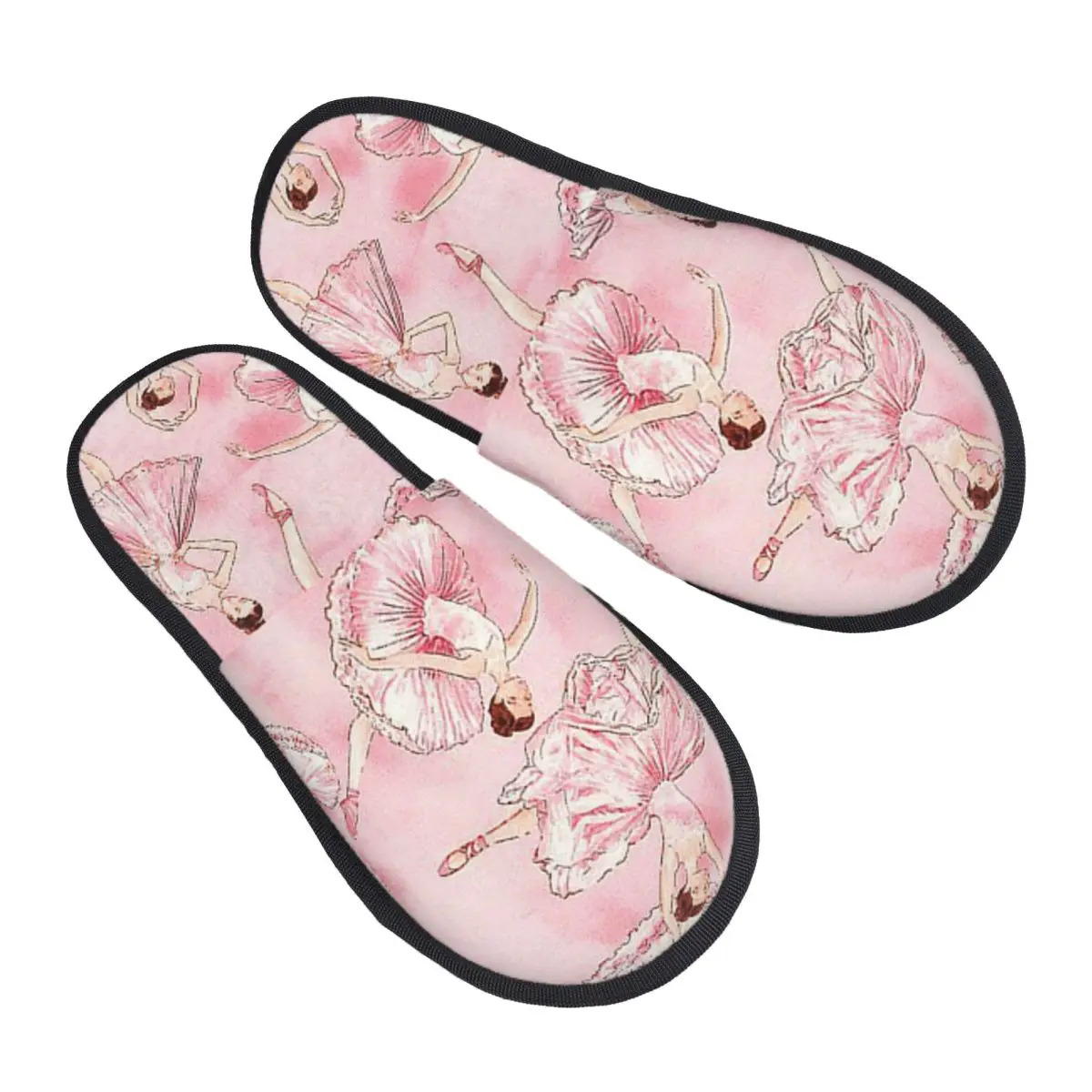 Custom Ballet Dance Makes Me Free Ballerina Dancer Slippers Memory Foam Warm Soft Women House Slipper Indoor Cozy Shoes