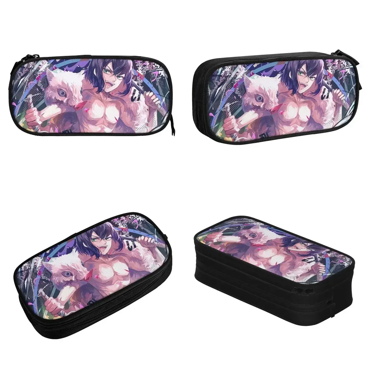 New Inosuke Hashibira Demon Slayer Pencil Cases Pencilcases Pen for Girls Boys Large Storage Bags Office Gifts Stationery