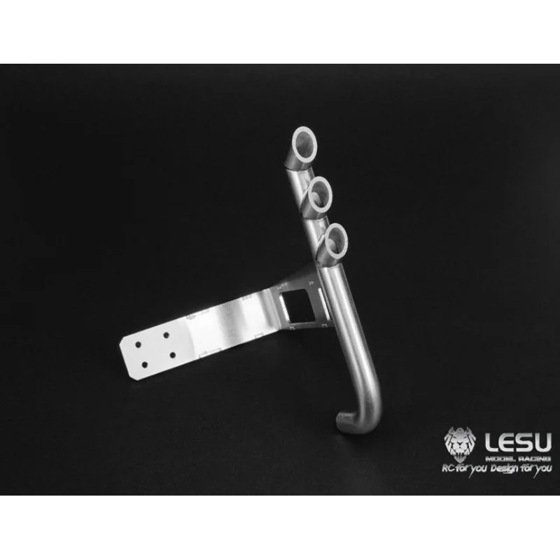 LESU Für 1/14 Tamiya Truck Seitenschweller Auspuffrohr G-6116 Universelles DIY Drei-Loch-Auspuff-Modellzubehör – Detail 6