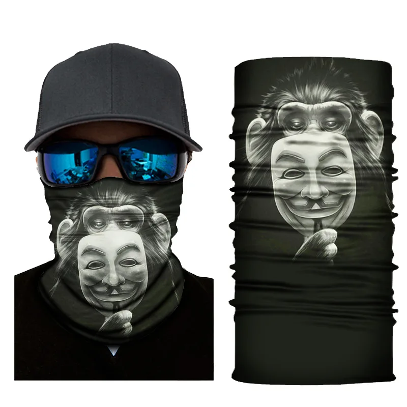 Skull Seamless Face Mask Scarf Head Wraps Women Men Outdoor Running Cycling Sun Neck Gaiter Balaclava Multifunction Tube Bandana