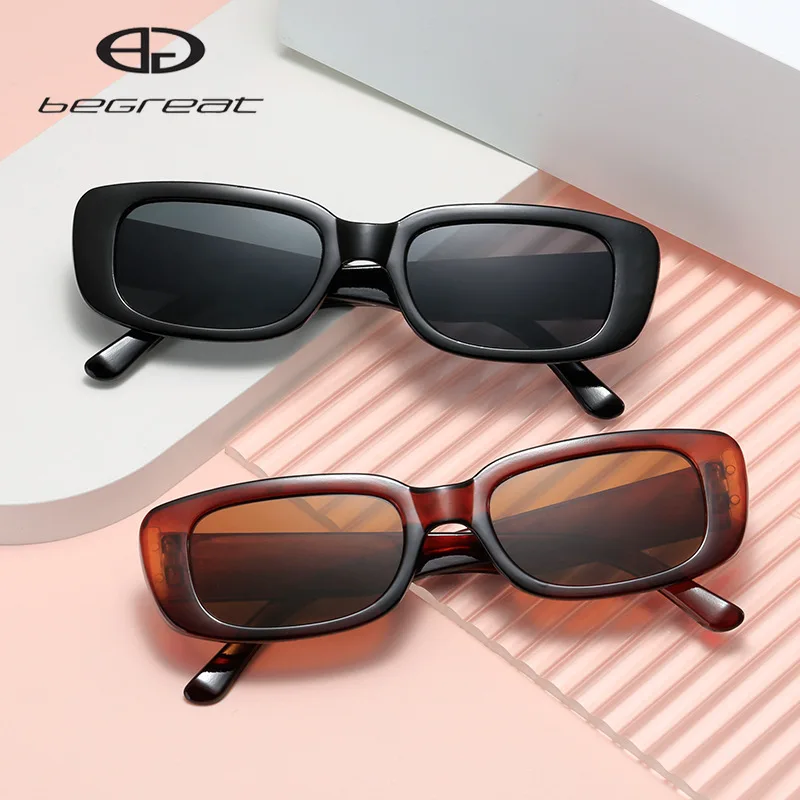 Begreat Classic Retro Square Sunglasses Women Brand Vintage Travel Small Rectangle Sun Glasses Oculos Lunette De Soleil Femm