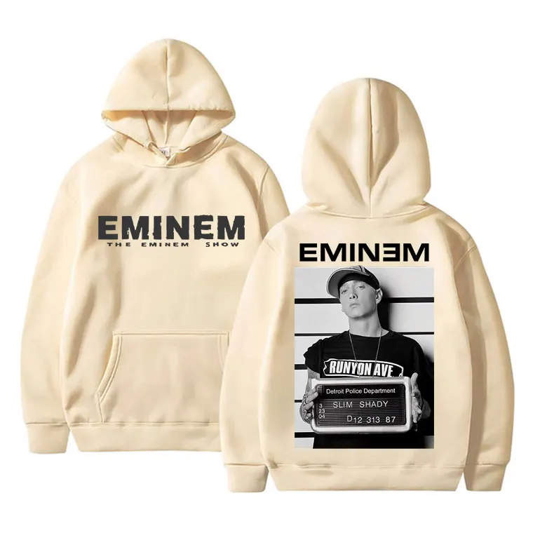 Sudadera con capucha de rapero Eminem Shim Shady Hip Hop para hombres y mujeres, Sudadera con capucha de algodón polar, Tops de moda masculina, ropa de calle Vintage