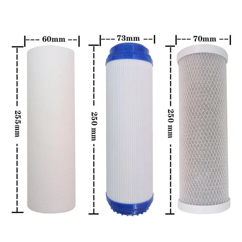 10 بوصة فلتر تنقية المياه UDF كربون حبيبي منشط تصفية PP القطن تصفية CTO الكربون المضغوط تنقية المياه