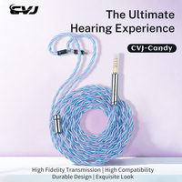CVJ Candy Earphone Cable  High Quality Audio Tangle Free Wire Gold-Plated Connector Durable  Flexible for Clear Sound 3.5mm Jack