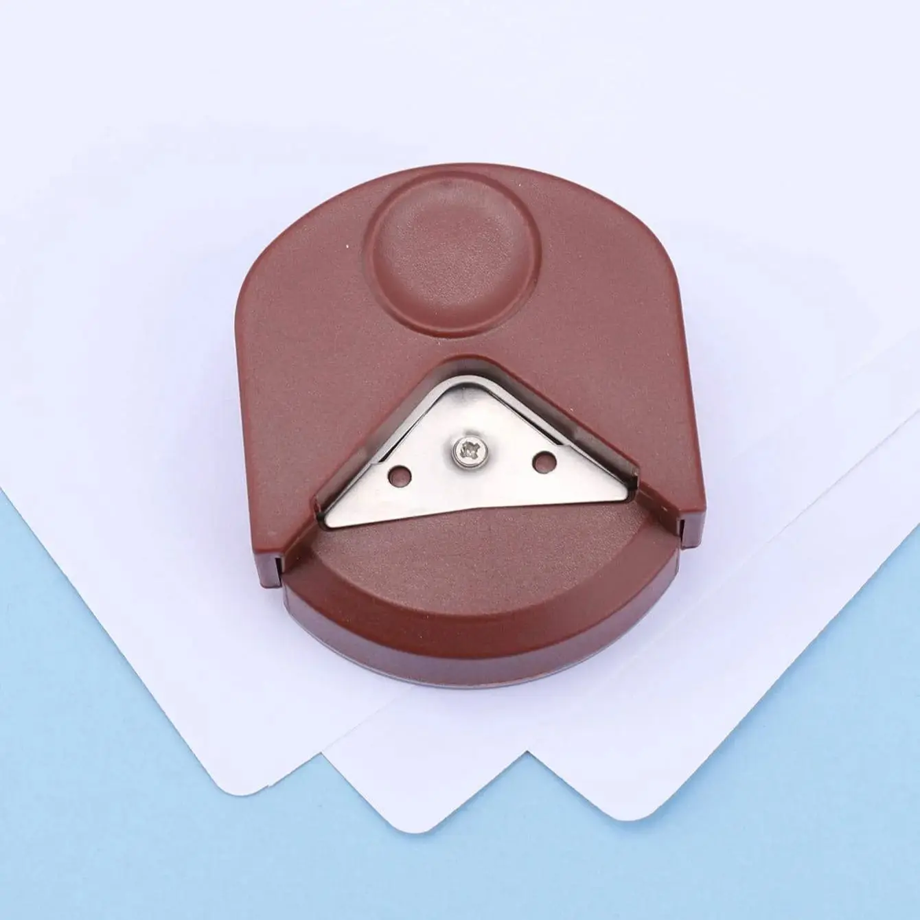 1 قطعة مستدير زاوية R4 محمول بسيط ، بطاقة تهنئة قابلة للضغط يمكنك صنعها بنفسك بطاقة تهنئة للصور مدببة زاوية مشذب الورق ، بيان القرطاسية