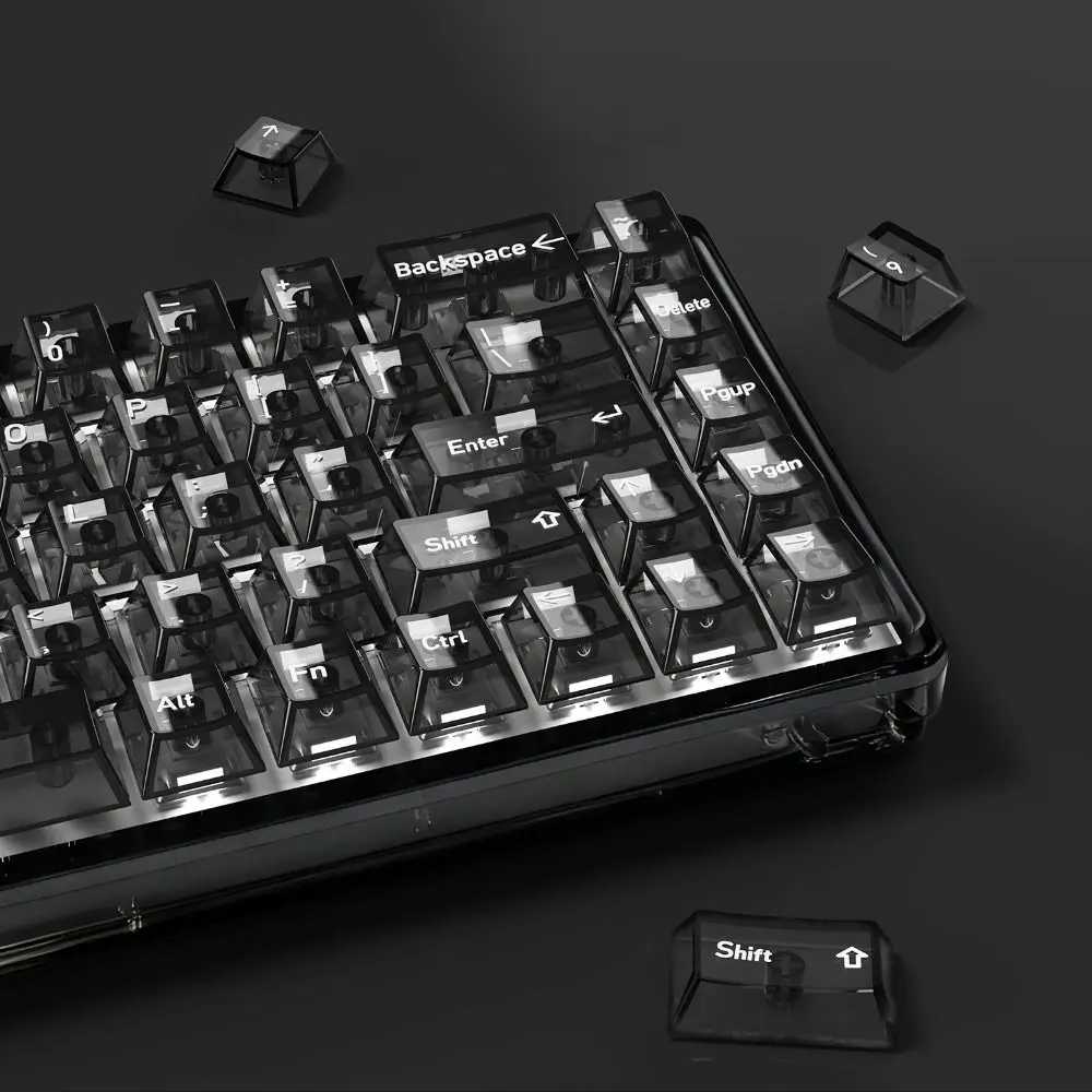 Full Transparent Transparent Keycaps Crystal Clear Ice Transparent Cherry Profile Keycaps ABS Color Keycaps
