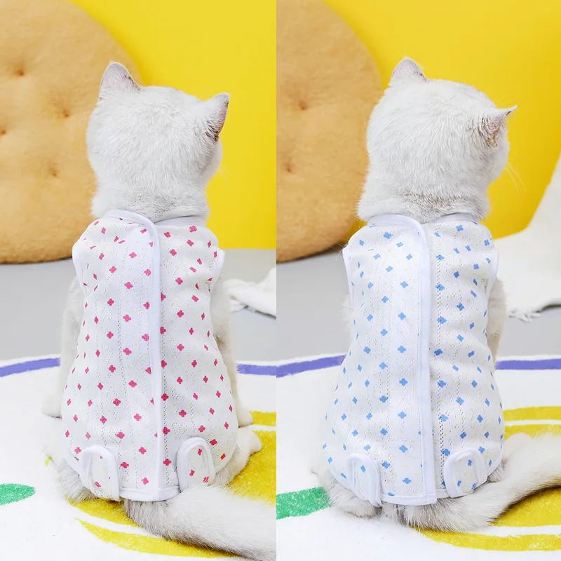 Cat Anti-licking Sterilization Clothes Pet Weaning Suit For Small Dog Cats Surgery Jumpsuit Puppy Anti-scratch Body Strap Vest