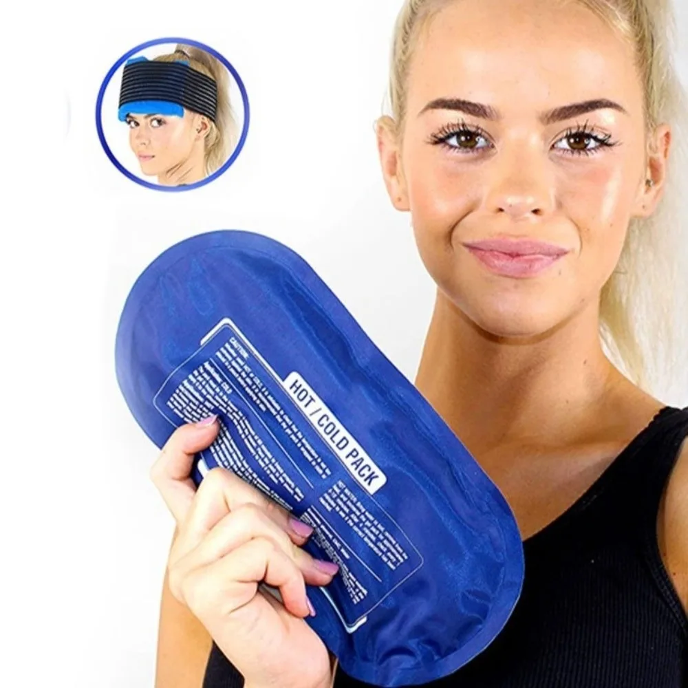 

Elastic Gel Cold & Hot Packs Secure Fastening Muscle Recovery 2 Ice Packs with 1 Adjustable Wrap No Leakage Comfortable
