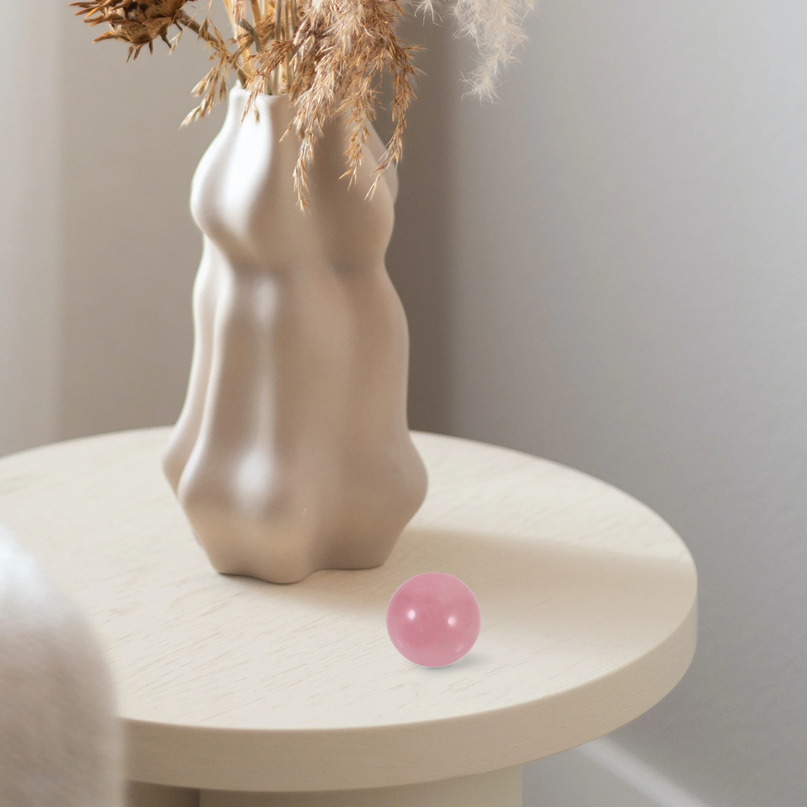 

Pink Crystal Ball Decorative Sphere Creative Crafts Ornaments Decoration Home for Desktop Handheld
