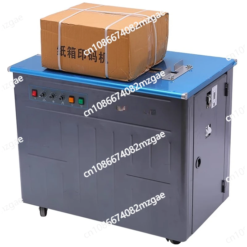 Empacadora Máquina flejadora semiautomática Cinta de plástico pp termofusible automática Máquina de cinta de cartón exprés Máquina de embalaje