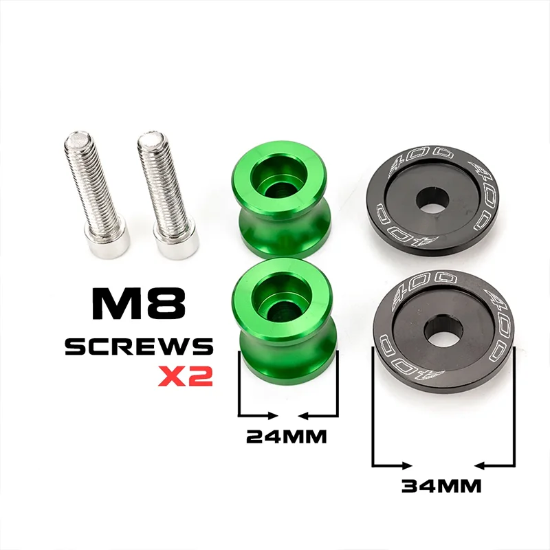 For Kawasaki Z900 Z900RS SE 2017-2024 2023 2022 Motorcycle Accessories Aluminum M8 Stand Screws Swingarm Spools Slider