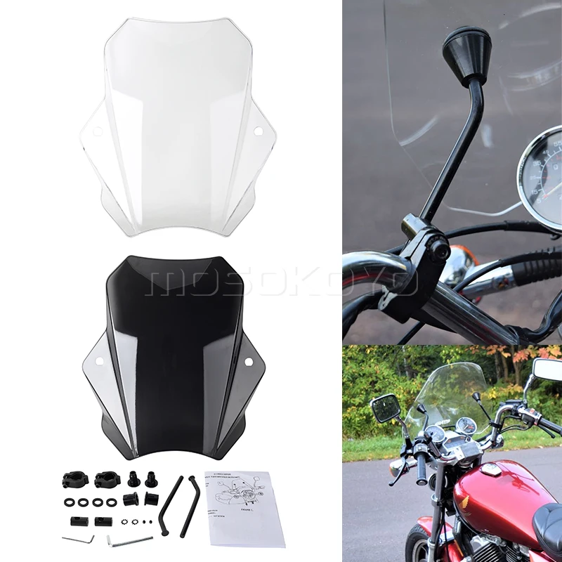 Universal Motorcycle Windscreen Windshield Covers Screen Shield Motorbikes Air Deflector For KAWASAKI SUZUKI YAMAHA HONDA BMW