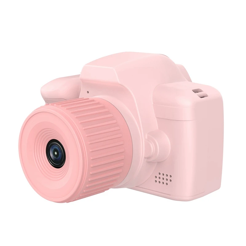 H10 Children Camera 2.4 Inches IPS Large Screen Long Lens Photo Video Game 1080P 48MP Dual Camera, Easy To Use Pink