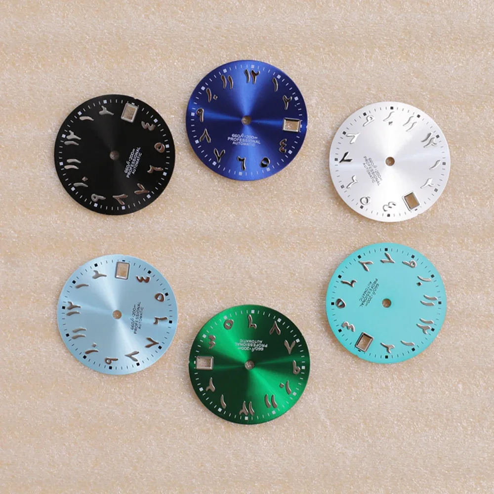 NH35 Watch Dial 28.5mm s Logo Arabic Number Watch Dial Face Modified Watch Accessories for NH35 NH36 movements
