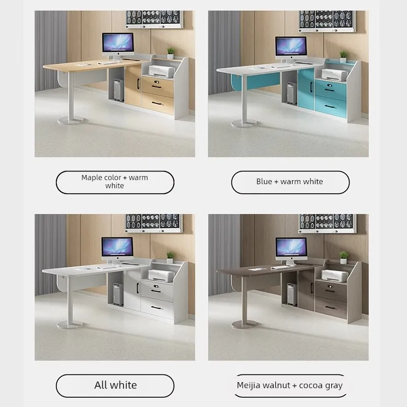Boss Desk Storage Rack Simple Modern Light Luxury High-End Integrated Socket Wood Office Desk Office Computer Desk